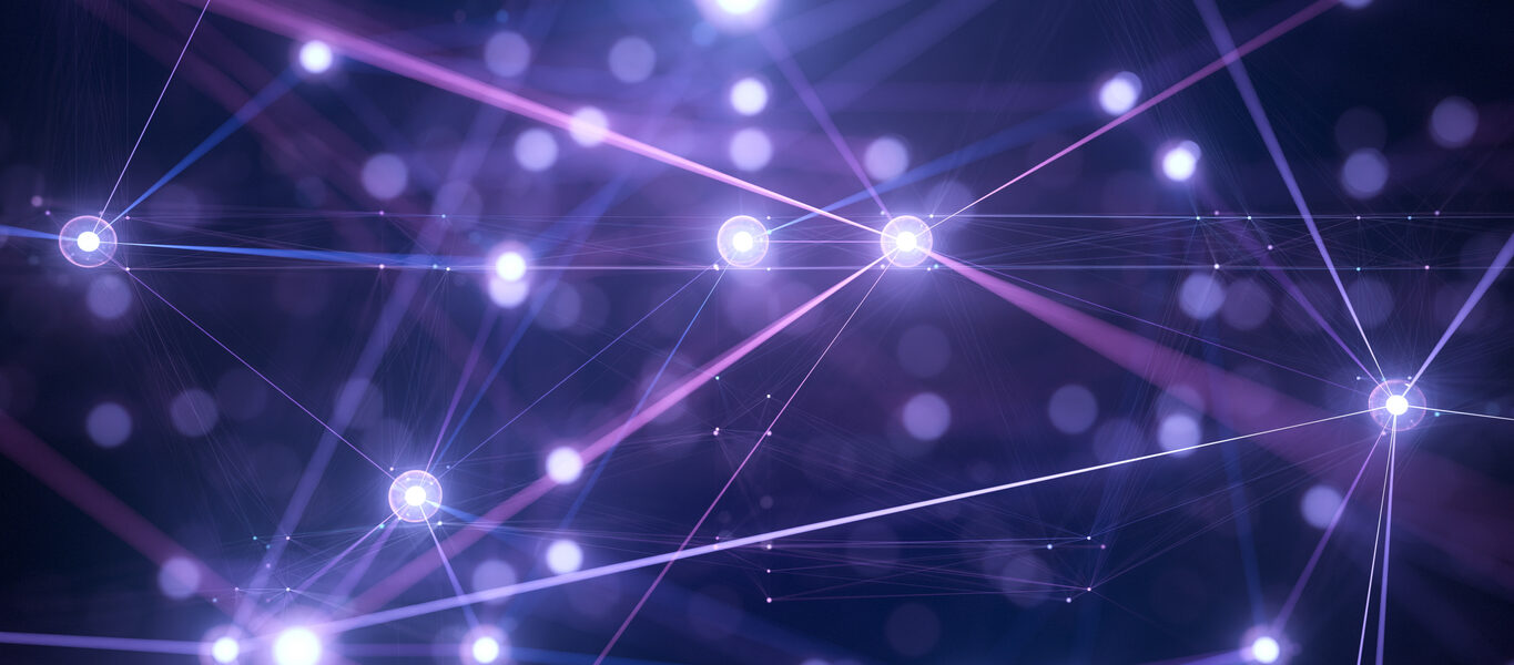 3d rendered depiction of a data network